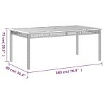 Stylish Black Outdoor Dining Table with Wood Top