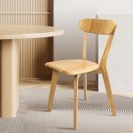 Set of 2 Wooden Dining Chairs - Casual Style