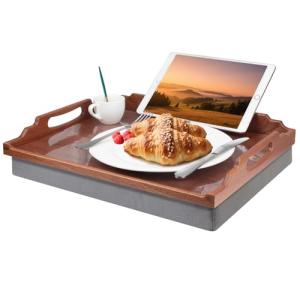Sapele Wood Lap Desk with Cushion Tray