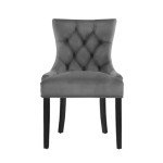 Grey Velvet Dining Chairs - Set of 2