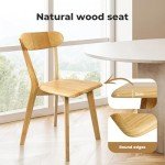 Set of 2 Wooden Dining Chairs - Casual Style