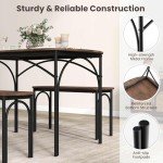 3-Piece Space-Saving Dining Table Set for 4