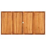 Stylish Black Outdoor Dining Table with Wood Top