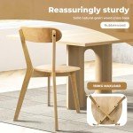 Set of 2 Wooden Dining Chairs - Casual Style