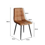 Set of 4 Chic PU Leather Dining Chairs