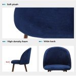 Velvet Dining Chairs Set of 2 - Navy