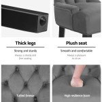 Grey Velvet Dining Chairs - Set of 2