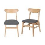 Set of 4 Soft Dining Chairs in Oak