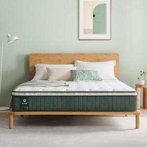 Zinus Queen Euro Top Cooling Pocket Spring Mattress