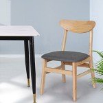 Set of 4 Soft Dining Chairs in Oak