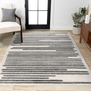Khalil Modern Berber Stripe Area Rug, 8x10