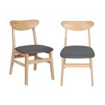 Set of 4 Soft Dining Chairs in Oak