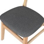 Set of 4 Soft Dining Chairs in Oak