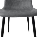 Set of 4 Retro PU Leather Dining Chairs