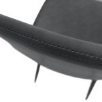 Set of 4 Retro PU Leather Dining Chairs