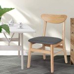 Set of 4 Soft Dining Chairs in Oak