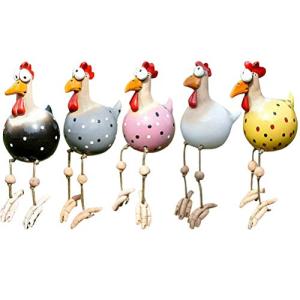 Cute Ceramic Chicken Garden Statue - 5PCS Set