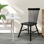 Set of 2 Natural Wood Dining Chairs