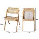 Set of 2 Oak Wooden Dining Chairs