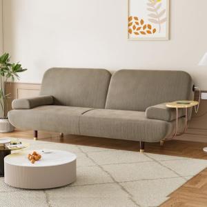 3-Seater Sofa Bed with USB and Side Table