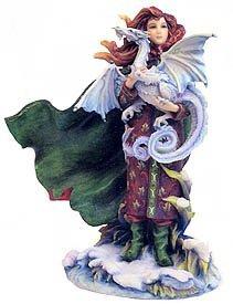 Fairy Holding Dragon Figurine by Jody Bergsma