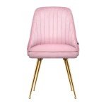Velvet Pink Dining Chairs for Home and Office