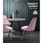 Velvet Pink Dining Chairs for Home and Office