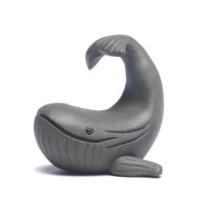Cute Handmade Whale Tea Pet Figurine for Decor