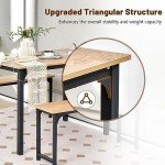 Giantex 3-Piece Farmhouse Dining Table Set for 4