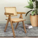 Breathable Rattan Wicker Dining Chairs - Oak