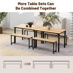 Giantex 3-Piece Farmhouse Dining Table Set for 4