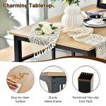 Giantex 3-Piece Farmhouse Dining Table Set for 4