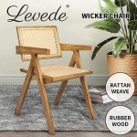 Breathable Rattan Wicker Dining Chairs - Oak