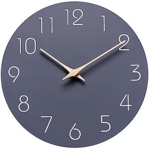 10 Inch Grey Silent Non-Ticking Wall Clock