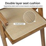 Breathable Rattan Wicker Dining Chairs - Oak