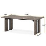 Rustic Farmhouse 71" Dining Table for 6-8