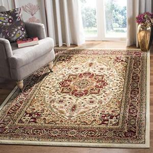 Ivory and Red Safavieh Lyndhurst Area Rug 1.2m x 1.8m