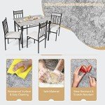 Modern 5-Piece Dining Table Set with Chairs