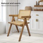 Breathable Rattan Wicker Dining Chairs - Oak