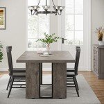 Rustic Farmhouse 71" Dining Table for 6-8