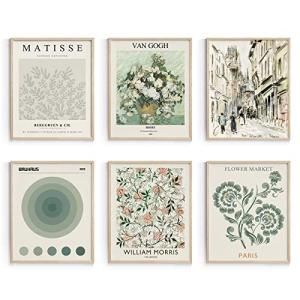 Sage Green Abstract Wall Art Prints Set