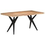 Solid Acacia Wood Dining Table 160x80 cm