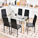Giantex Set of 6 Black Dining Chairs