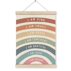 Inspirational Boho Rainbow Poster Frame for Kids