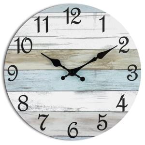 Rustic Coastal 10-Inch Silent Wall Clock