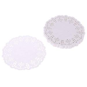 100pcs White Lace Paper Coasters for Any Occasion