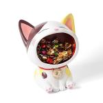 Cute White Cat Statue for Home Decor and Storage