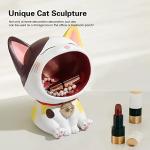 Cute White Cat Statue for Home Decor and Storage