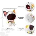 Cute White Cat Statue for Home Decor and Storage