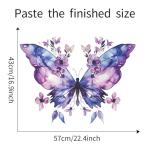 Purple Butterfly Peel and Stick Wall Art Decor